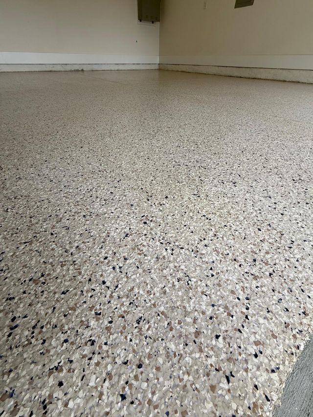 Light flake, garage: flake system floor, garage