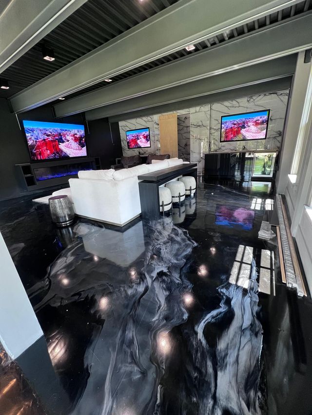 A finished floor poured by our installation partner